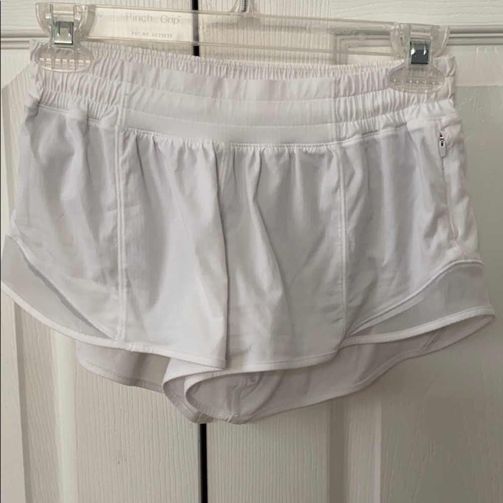 White lulu shorts